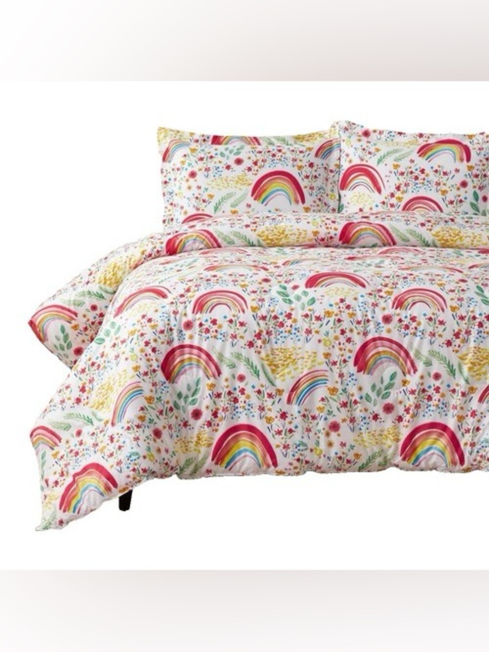 The Company Store Rainbow Queen size Duvet Cover & 2 matching pillow cases